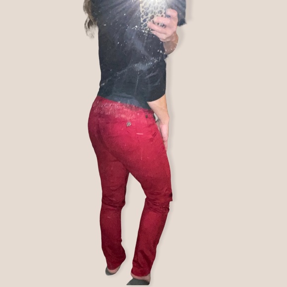 Rock & Republic Poison Apple Red Berlin Skinny Corduroy Pants Size 6 - Picture 2 of 16